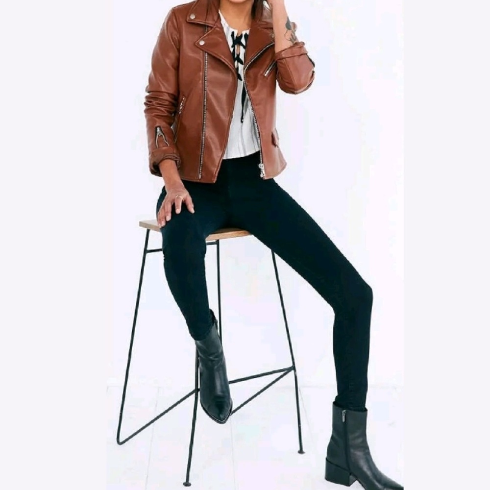 Urban Outfitters Vegan Faux Leather Moto Jacket